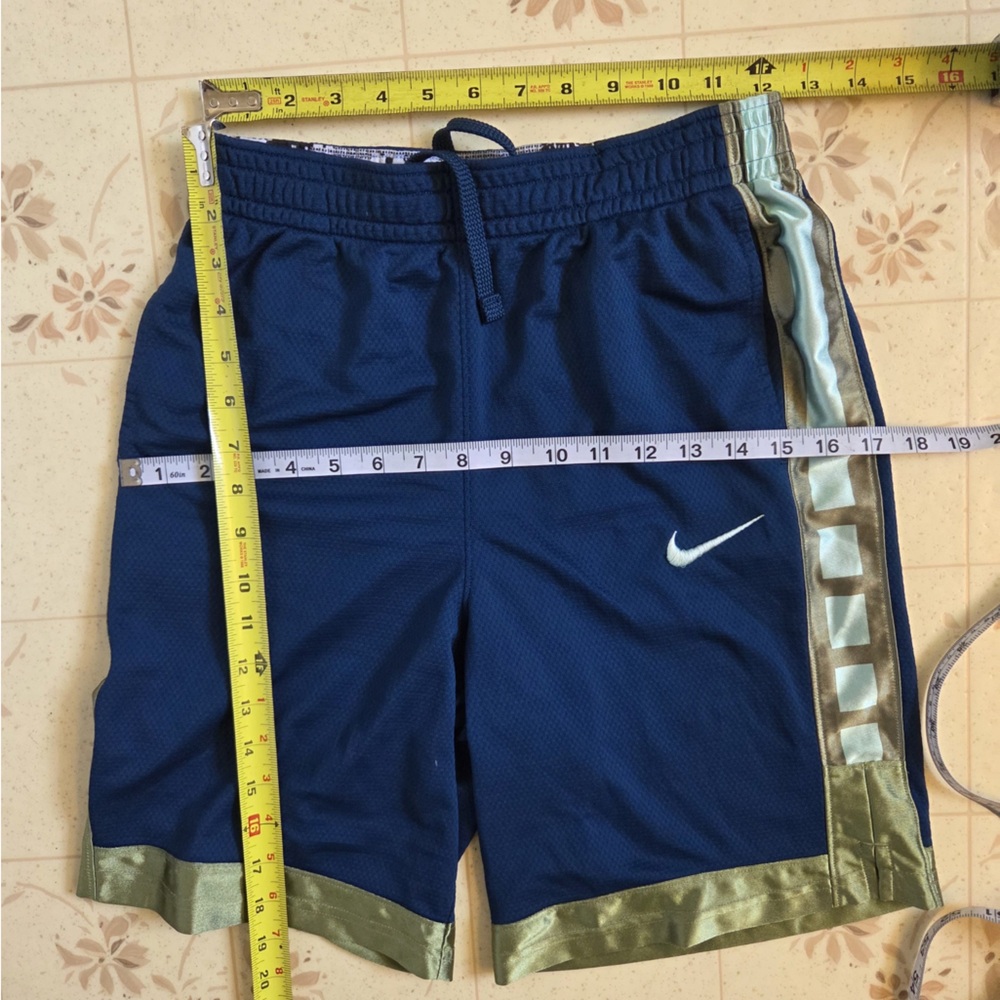 Nike Kids Navy and Metallic Gold Shorts - Picture 4 of 7